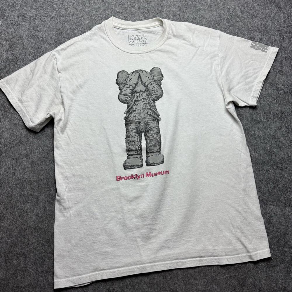 KAWS What Party Shirt Mens Medium White Brooklyn Museum Companion Tee Art